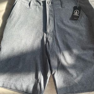 Volcom blue gray Kerosene Hybrid Shorts, Men’s size 30, approximately 10” inseam